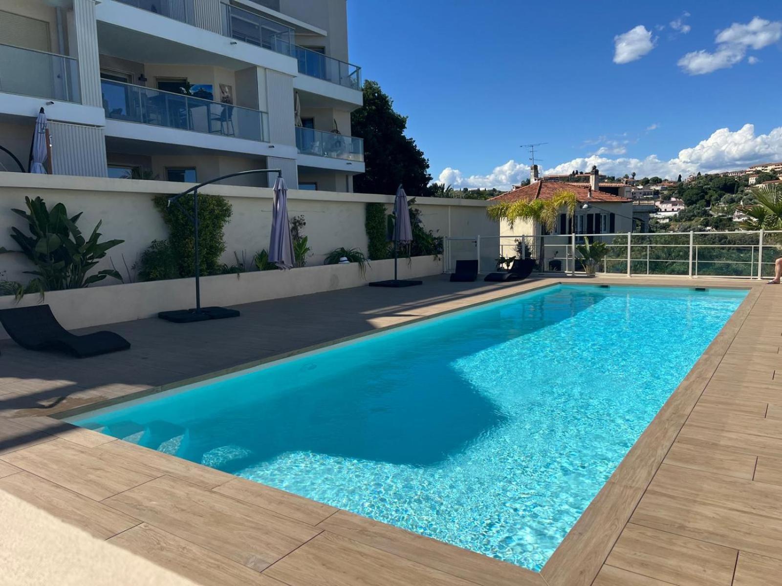 Panoramic Sea View Appartment Blue Pearl Nice Bagian luar foto