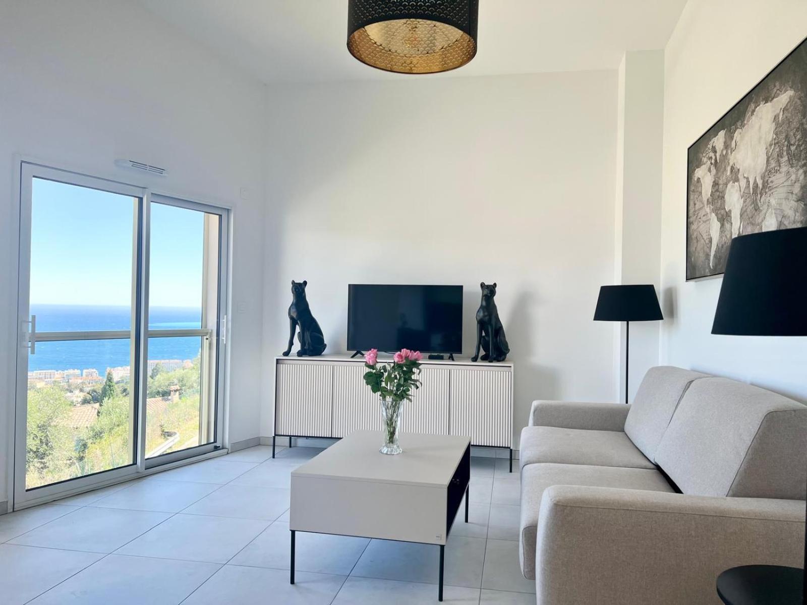 Panoramic Sea View Appartment Blue Pearl Nice Bagian luar foto