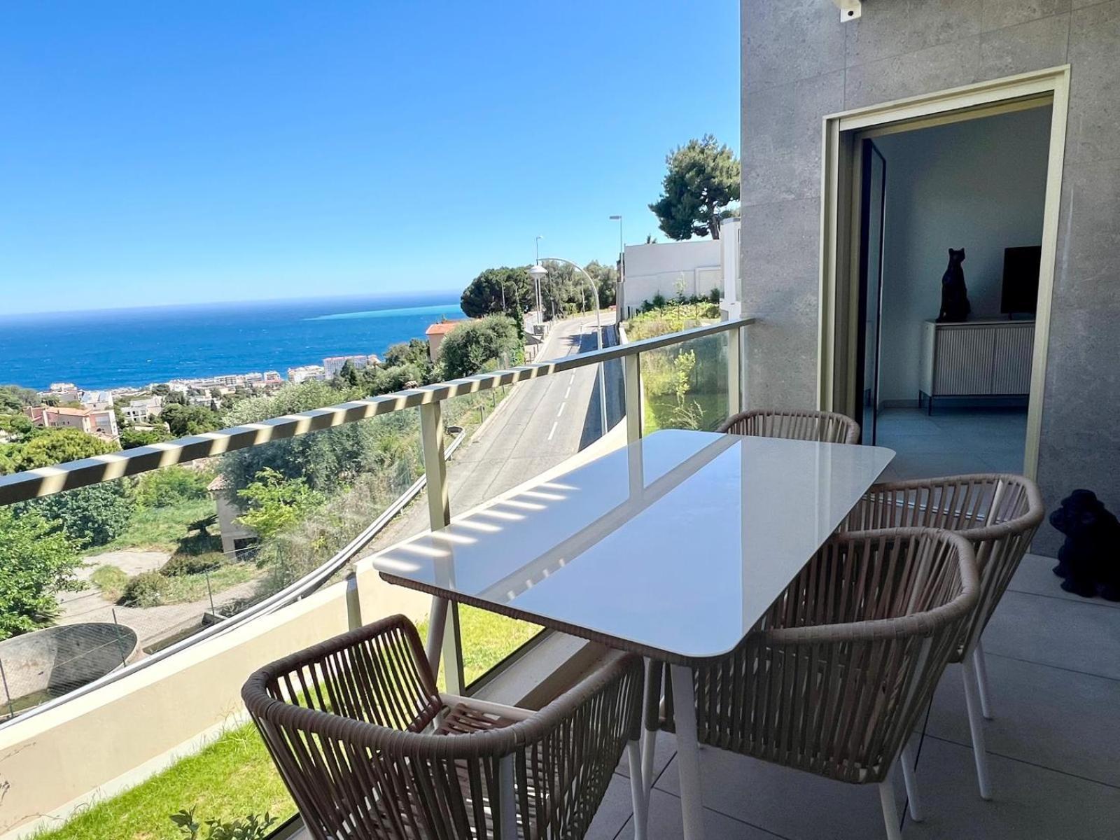Panoramic Sea View Appartment Blue Pearl Nice Bagian luar foto